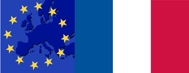 Flag of France and EU