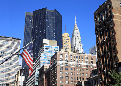 The Chrysler building in New York City - Powered by Adobe