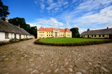 old mansion of former Russian empire.  Durbes castle, Latvia