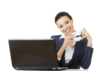 Beautiful businesswoman at work.