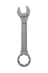 spanner on white background. Isolated 3D image