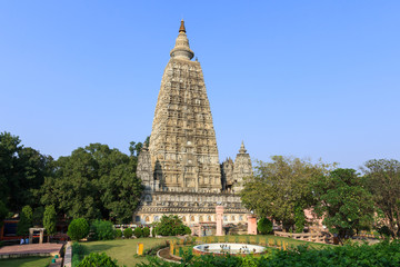 Mahabodhi temple, bodh gaya, India. The site where Gautam Buddha