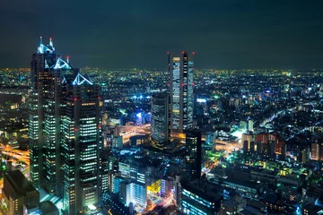 Fotobehang Tokio bij nacht © Niko