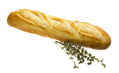 Freshly baked bread and thyme