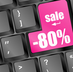 sale concept sign on computer key