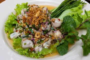 Oyster spicy salad thai style