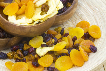 different dried fruits