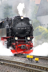 Obraz premium Lokomotywa parowa kolei wąskotorowej Harz
