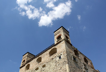 Fototapeta na wymiar Tower of and old stone castle