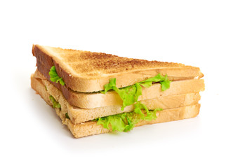 fresh sandwich isolated on  white