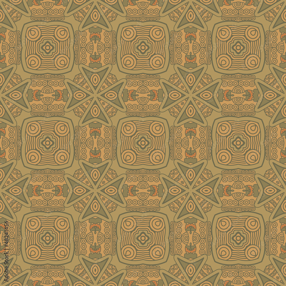 Poster Seamless colorful retro pattern background