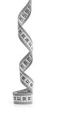 white tape measuring isolated on white background