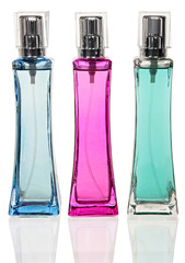 Perfume bottle on the white background
