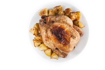 Roasted chicken with potatoes