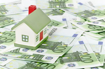 Cottage on euro background