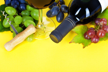 Red wine and fresh grape