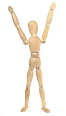 Wooden Dummy Hands Up