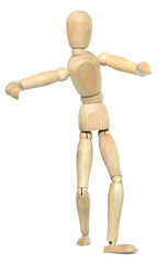 Wooden Dummy gives a hug