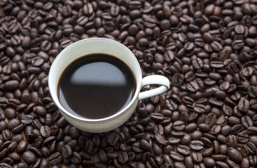 Coffe cup beans