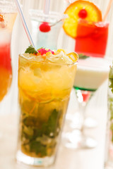 cocktails in the bar