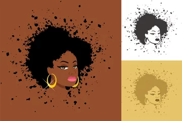 Papier Peint photo autocollant Visage de femme Afro