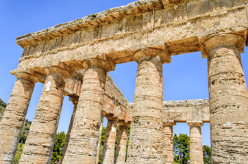 Doric Temple in Segesta, Sicily, Italy