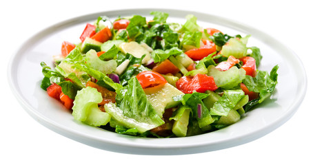 Salad from fresh vegetables, saved clipping path © Igor Normann