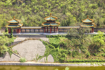 Aerial view of the Great Wall in China