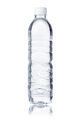 water bottle on white