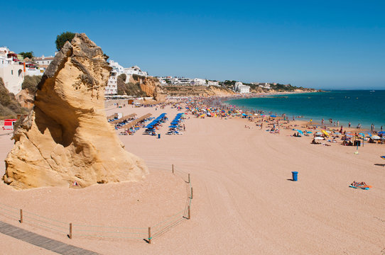Albufeira Beach In Algarve