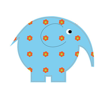 Baby elephant crafts with flowers