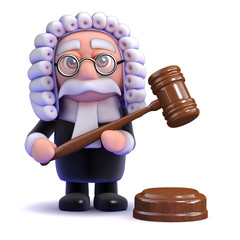 Judge strikes with his gavel - 48254068