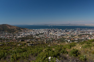 Cap Town depuis Table Mountain, Afrique du Sud