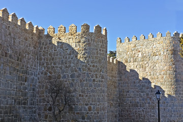 old wall surrounding the city Avila, Spain © james633