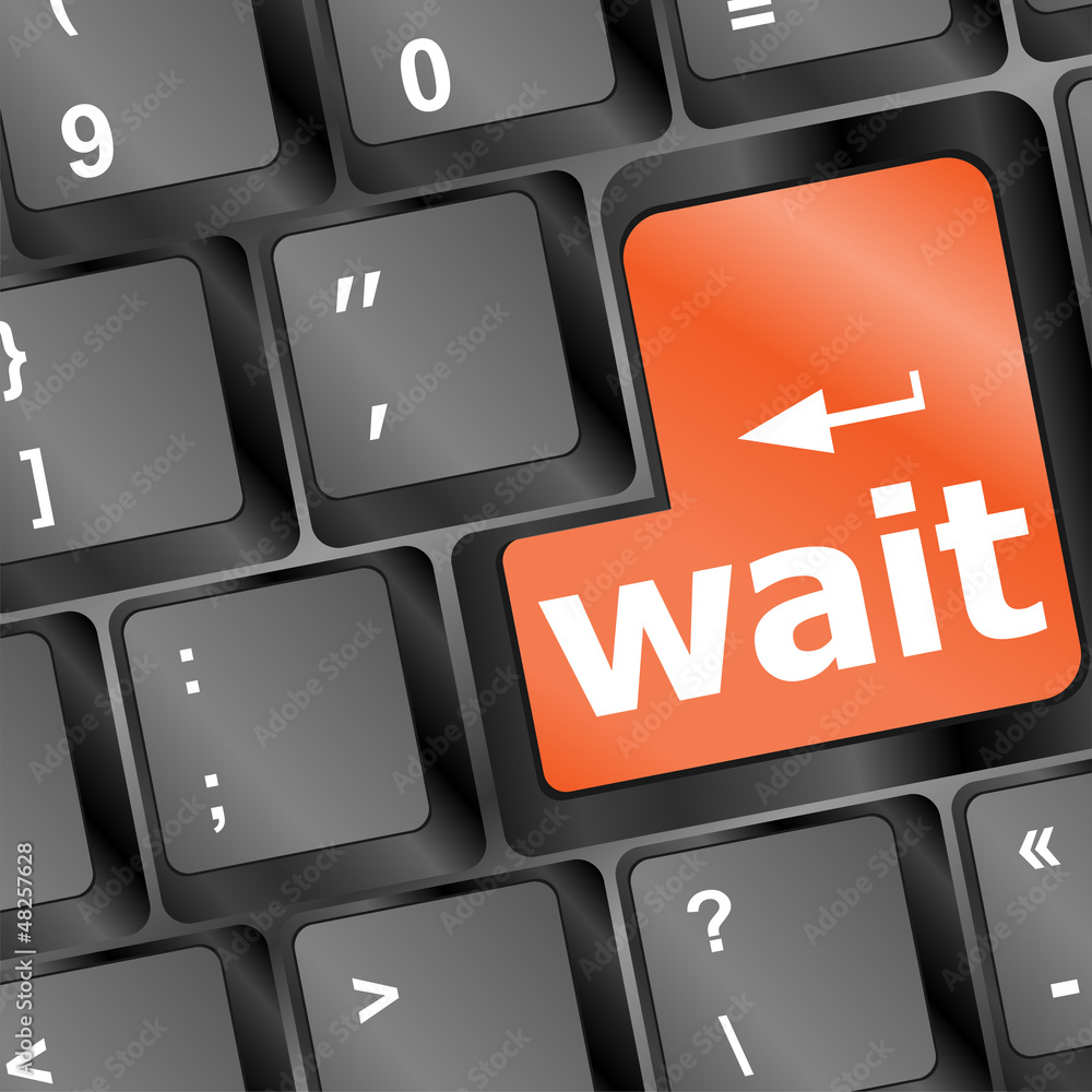 Poster button wait computer keyboard icon