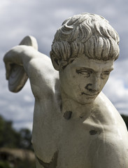 Classic white statue of the Greek