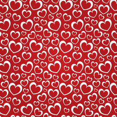 Red background with white hearts