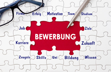 Bewerbung Puzzle Konzept