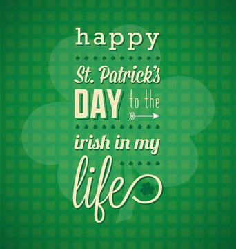 Happy St. Patrick's Day Card and Background