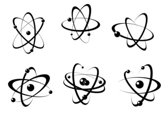 Atom elements and symbols - obrazy, fototapety, plakaty