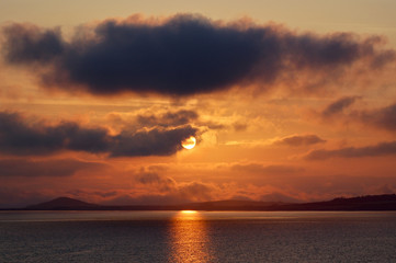 Sunset on the Irish coast