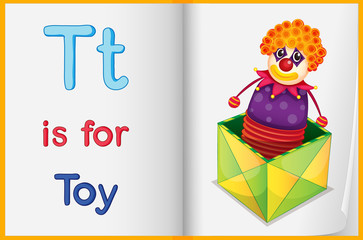 A picture of a toy in a book