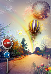 Rainbow avenue in the sunset © Rosario Rizzo
