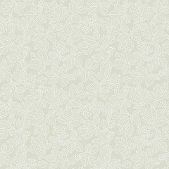 Seamless light beige leaf pattern. Vector illustration