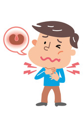 咽が痛い男性