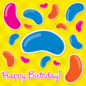 Jelly Bean Happy Birthday Card