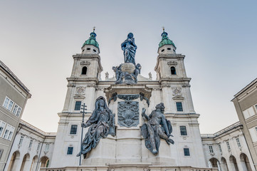Cathedral square (Domplatz) located at Salzburg, Austria