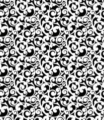 White seamless pattern, silhouette