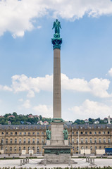 Fototapeta na wymiar Jubilee Column at Castle Square in Stuttgart, Germany