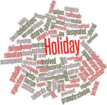 Word cloud for Holiday